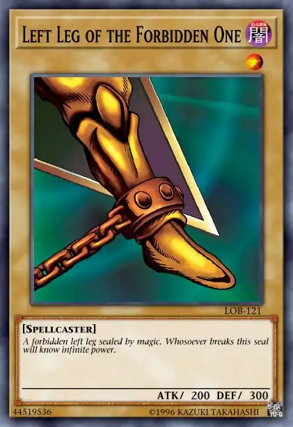 Edison Rulings for Left Leg of the Forbidden One